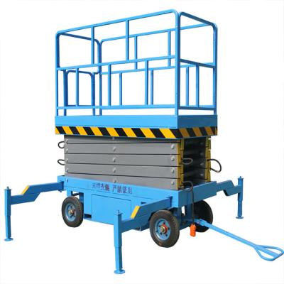 China Aerial Work Mobile Vehicle Scissor Lift Mobile Hydraulic Fork Lift Mobile Platform Car for sale