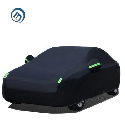 China Winter Waterproof Outdoor Mobile Universal Folding Garage Suv Italian Black Car Cover With Lock for sale