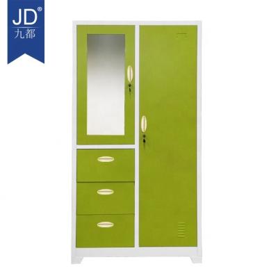 China Modern cupboards and steel cupboards godrej wardrobes allmirah metal cabinet design clothes steel cupboards with darwer for sale