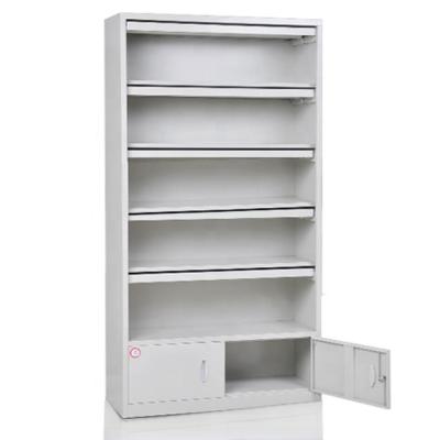 China Modern Metal Storage Cabinet Drawer Rack Display Magazine Magazine Rack Metal Shelf Office Bookcase Steel Shelf for sale