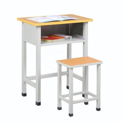 China Modern Modern Metallic School Furniture Adjustable Student Desks And Chair Comfortable Adult Desks With Attached Chair Manufactures for sale