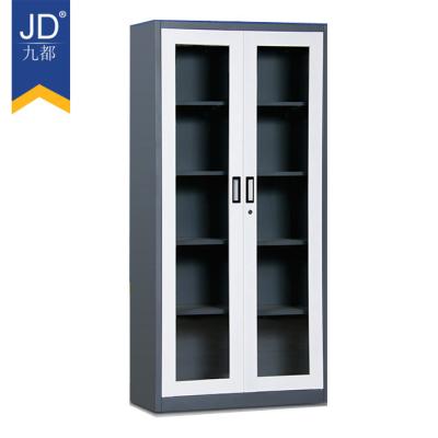 China Waterproof Commercial Cheap Filing Cabinet Steel Glass Door Firmness Office Metal Cabinet Storage Cabinet Locker for sale