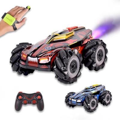 China Trade Assurance 360 ​​Degree Rotation 360 Degree Rotating Drift Fumigation Sprayer Stunt 2.4G RC Hand Gesture Side Control Toy Car for sale