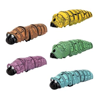 China Simulation Caterpillar Fool's Day Prank Toy Lifelike Animal Toys Educational Electric Infrared Motion Sensor Insect Worm Wiggle Toys For Children for sale