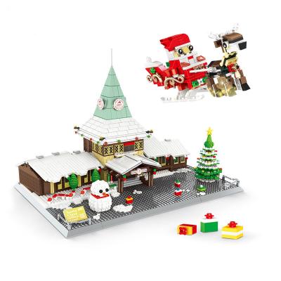 China Eco-friendly Material Children's Educational Building Blocks Toys Santa Claus Office-Rovaniemi, Finland for sale