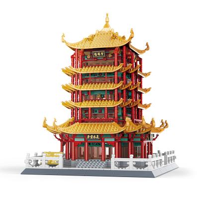 China Factory Direct Selling Eco-friendly Material Sinyo Children's Educational Building Blocks Toy Yellow Crane Tower-Wuhan,China for sale