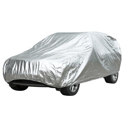 China Wholesale Customized Universal Silver Customized Special Logo PVC Bag Dust Proof Car Cover for sale