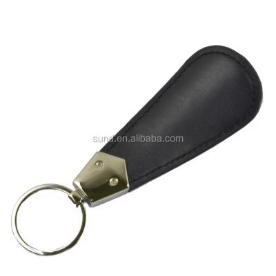 China tag key chain durable pocket leather shoe spoon/shoe horn for shoe for sale