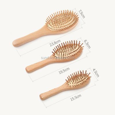 중국 Fancy multiple size Paddle Brush,hair health care/SPA comb with wooden handle, scalp massage comb/Brush made of natural bamboo 판매용