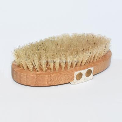 China Dry / Wet Nature boar bristle bamboo Bath brush for Shower Massage,handheld Exfoliating Body scrubber,foot cleaning brush/tool en venta