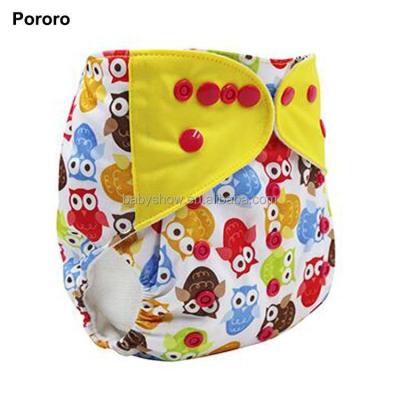 China Printed Bamboo Charcoal Prefold One Size Fits All Colored Ear Cloth Diaper Diaper Baby Products for sale