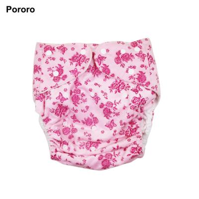 China Tab Printing Polyester Suede Cloth Adult Diaper Pocket Pocket Diaper Printed Inner Adult Small Panty Cloth for sale