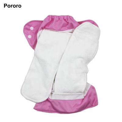 China Newborn Solid Plain Weave Cloth Diaper 0-6 AIO Moths PUL Fixed Bamboo Fiber Inserts for sale