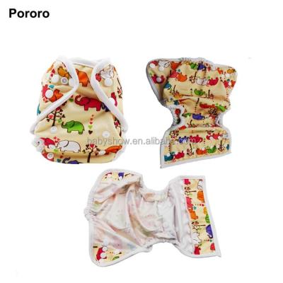 China PORORO samll waterproof mini size preemie baby cloth diaper printed newborn diaper cover for sale