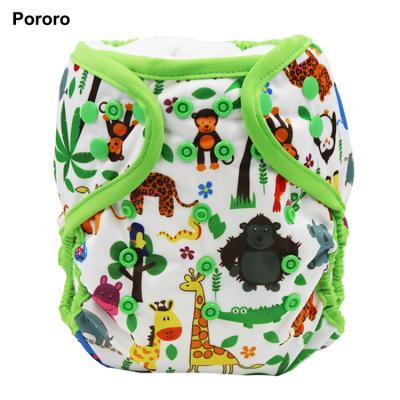 China Pororo Cloth Reusable Pul Cloth Baby Printed Waterproof Diapers Ruffle Diaper Cover for sale