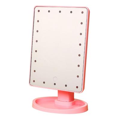 China Good Quality Desk Led Makeup Mirror Portable Round Led Lighted Makeup Mirror Lighted Makeup for sale