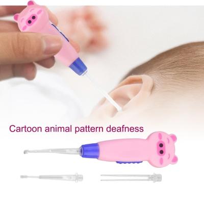 China Comfortable Animal Character Ear Wax Removal Earwax Remover Tool Remover For Kids Baby Adults With LED Light for sale