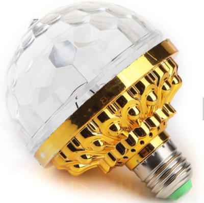 China Residential Top Sale 6W E27 Disco Colorful Rotating Stage Lighting RGB LED Charm Crystal Ball for sale