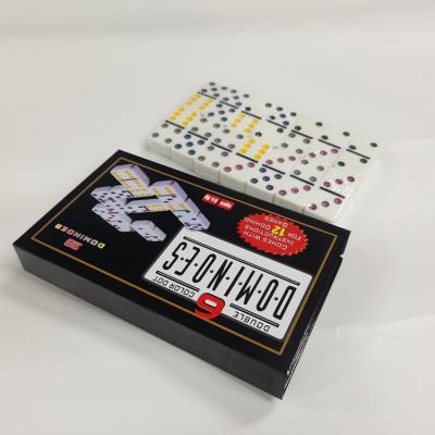 China Environmental Wholesale Custom Colorful Dominoes Blocks With Funny Cardboard Box With Good Quality for sale