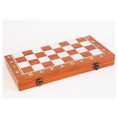 China High Quality 3in1 Environmental Promotion Chess Checkers Square Wooden Backgammon 2022 for sale