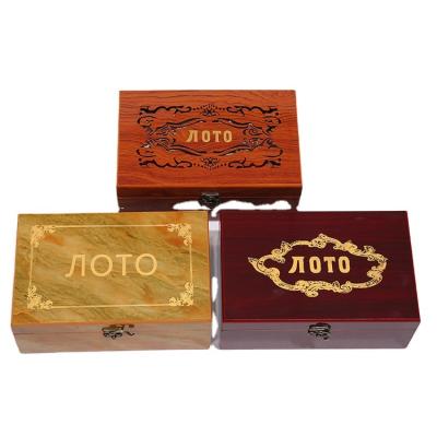 China Environmental Wholesale Professional Made Digital Chess Wooden Box LOTERIA Parent-Child Board Game for sale