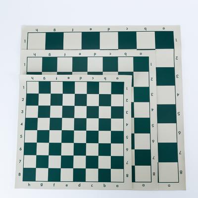 China Environmental Promotional Sale Square Chessboard Leather Chessboard Green 34*34*0.1cm for sale