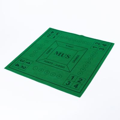 China Best Selling High Quality Environmental Wholesale Poker Tablecloth Green And Black Square Felt Tablecloth for sale