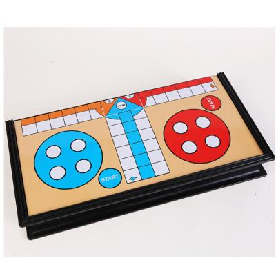 China 2022 New Arrival Environmental Animals Cartoon Plastic Magnetic Ludo Children Educational Ludo Game For Children for sale