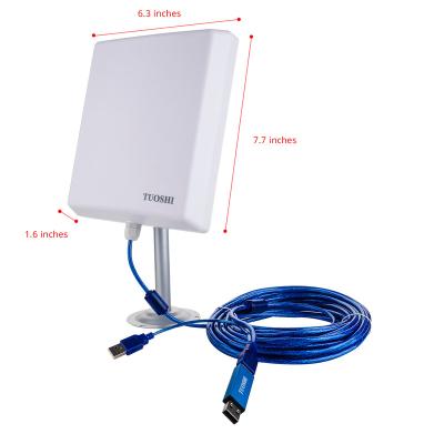 China TUOSHI IOT Solutions TUOSHI Solutions TUOSHI Outdoor Waterproof Long Range USB Adapter 36dBi RT3070 150Mbps WiFi Wireless High Gain Antenna for sale