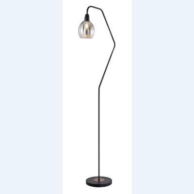 China Modern Modern E14 LED Living Room Bedroom Smoky Glass Floorlamp for sale