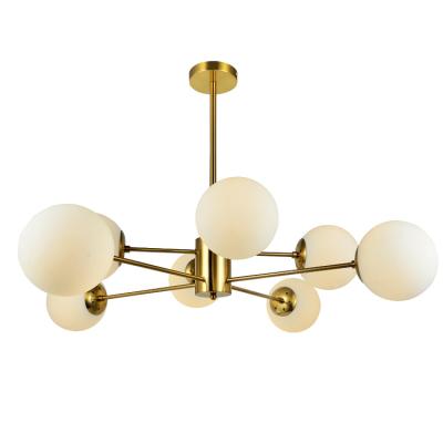 China Surface Mounted Living Room Bedroom Simple Design Gold And Opal Glass Ceiling Lamp for sale