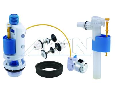 China Size Europe Market Toilet Tank Repair Kit Optional Tank Flow Mechanism for sale