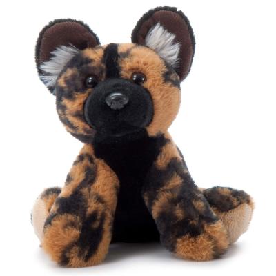 China High Quality Plush Stuffed Animal Wild Dog Plush Toy For Children Zoo Takeaway African Gifts for sale