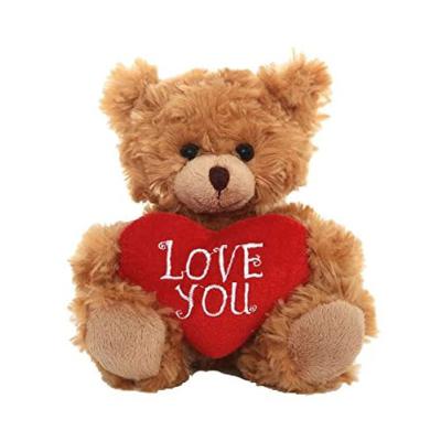 China Plush ISO Certified Factory Stuffed Bears Teddy Bear Wholesale Bulk Holding Red Hearts for sale