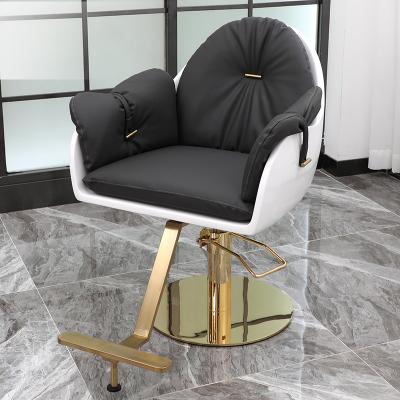 China Newest Black Environmental Material Barber Chairs With Wheels, Moq Design Luxury Small Chair for sale