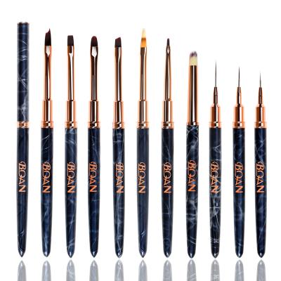 China DIY Manicure Nail Art Brush Acrylic Liner Brush French Marbling Lines Stripes Flower Drawing Grid Painting Pen Manicure Tools for sale