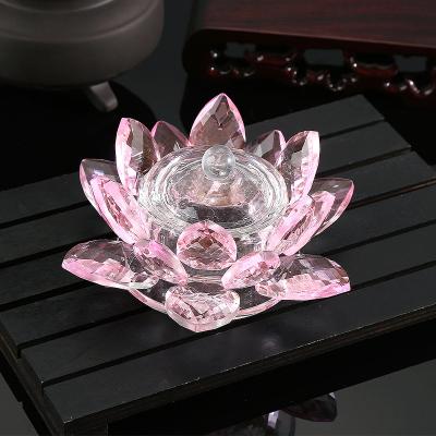 China Custom Pink Crystal Nail Dappen Dish Nail Art DIY Lootaan Lotus Nail Acrylic Powder Liquid Dish Holder Container With Lid for sale