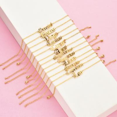 China New Arrival Fashion Jewelry Women Horoscope Sign Anklet Chain Stainless Steel Wholesale High Quality Adjustable Gold Plated Zodiac Ank for sale