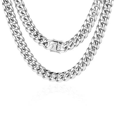 China Wholesale Custom Chunky Miami Cuban Link Chain Men's Necklace Hiphop Hiphop Accessories For Men for sale