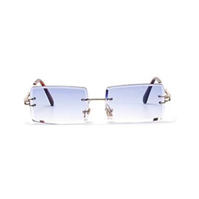 China Fashion Sun Glasses Good Quality Multiple Glass Frames Hot Selling Choice Rimless Square Sunglasses for sale