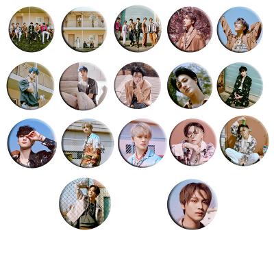 China KPOP Hot Sauce Badge 1pcs/set Customizable KPOP Pin Round Bag Pin Fans Collectibles Nickel Free Souvenir Merch L73 for sale