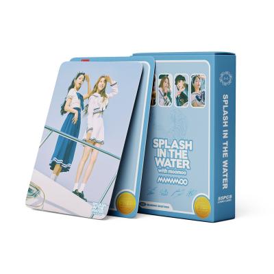 China Materials that respect the environment. New Non-Toxic KPOP Photocards MAMAMOO Album Splash In Water 55pcs/set LOMO Cards Double Sided Printed Cards Collectible Fans Gift L406 for sale