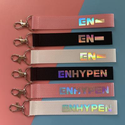 China Lanyard Laser Letter Printed Key Ring Fans Gift Collectible KPOP Name Strap SUNGHOON ENHYPEN Environmental Friendly Goods L262 for sale