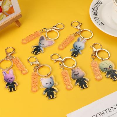 China Key Chain Environmental Friendly Straykids Kawaii KPOP Children SKZOO Acrylic Keychain Straykids Fans Gift Bag KPOP Accessory Goods L175 for sale