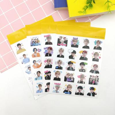 China Waterproof+Eco-friendly Stickers 20pcs/set Boys Bangtan Character Paper Sticker Decorative Cute Fans Gift Collectible Kpop Merchandise L188 for sale