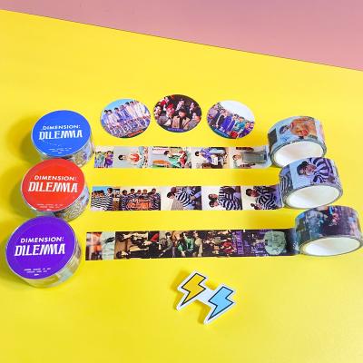 China KPOP ENHYPEN DILEMMA DIMENSION BUN Stickers Fans High Quality Waterproof Paper Tape Stationary KPOP Collectibles Merchandise L308 for sale