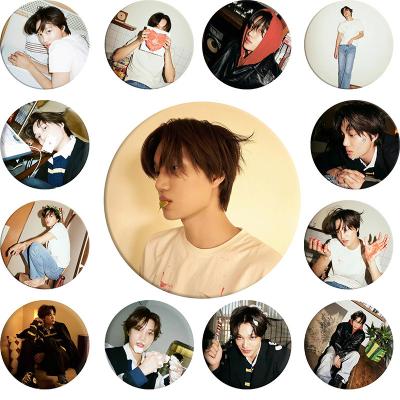 China KPOP EXO Badge KAI New Album Peaches Round Customizable KAI New Album Peaches Round Tinplate Clothing Accessory Fans Gift Collectibles Nickel Free for sale