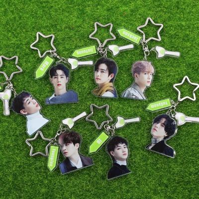 China GOT7 Key Chain Environmental Friendly KPOP Acrylic Key Ring Fans Gift Collectibles Bag Holder Decoration KPOP Accessories Main Goods L596 for sale