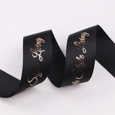 China Wholesale Fabric Grosgrain Stain Gift Bowknot Cake 1 Inch Silk Ribbons Roll For Packaging Box for sale