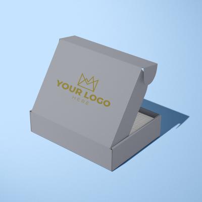 China Recycled Materials Customized Gray Packaging Box With Lid With Your Logo Gift Box for sale